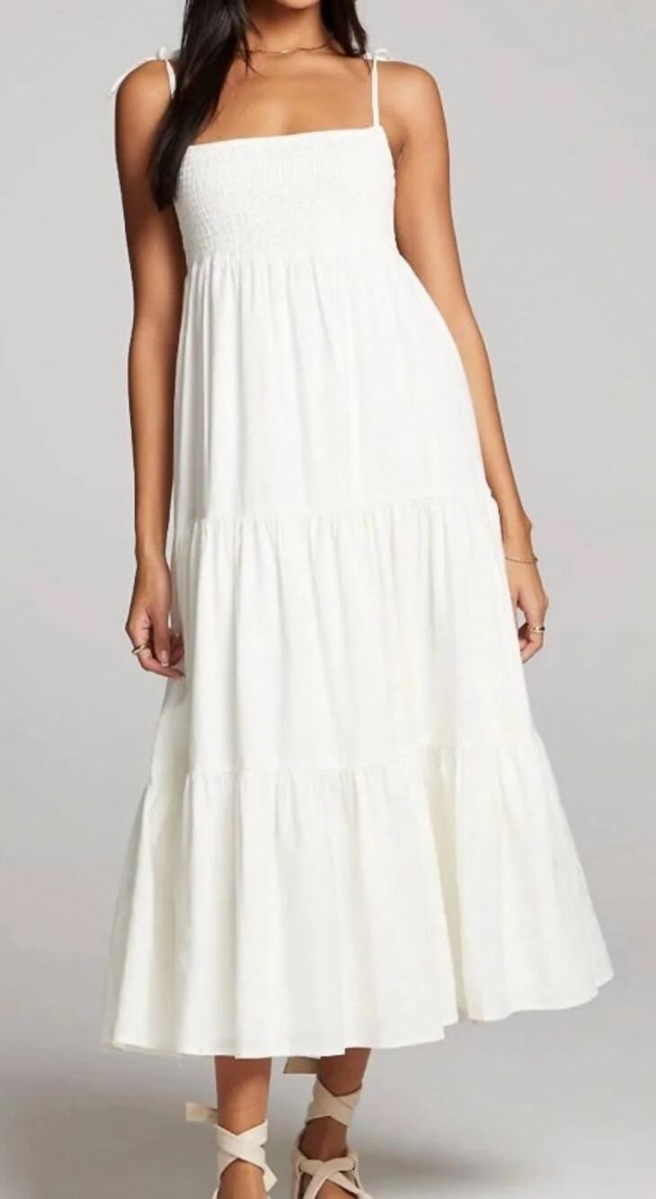 174 NWT Saltwater Luxe Sorrento Midi Dress | Color Ivory | Size Small